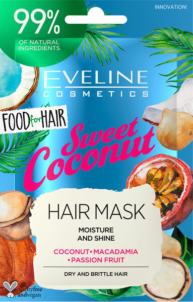 Eveline Cosmetics  Eveline FOOD FOR HAIR – Vlasová maska Coconut 20ml porovnat ceny