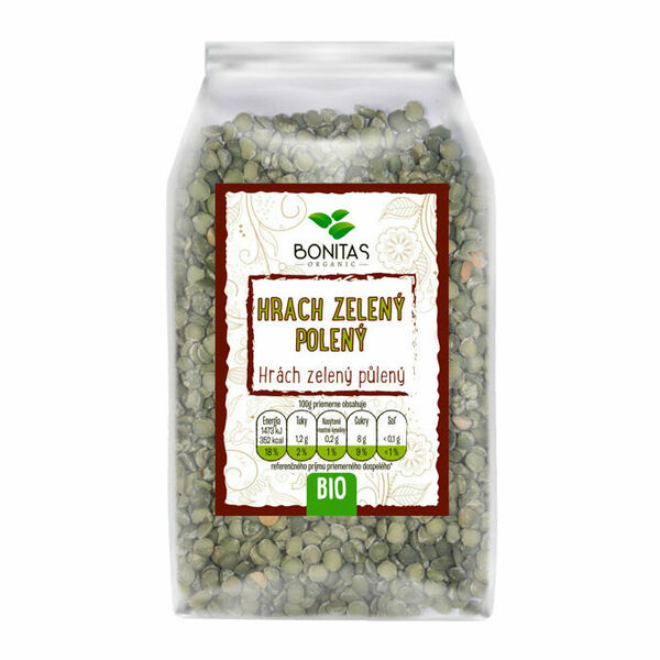 BONITAS Bio Hrášek zelený pulený 500g porovnat ceny