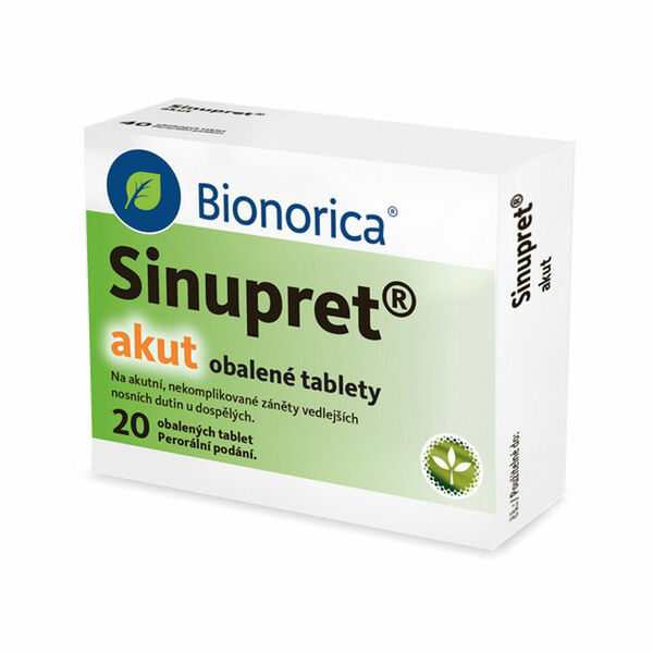 SINUPRET AKUT 160 mg 20 tablet porovnat ceny