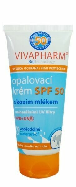 VivaPharm Opalovací krém SPF 50 s kozím mlékem 100ml porovnat ceny