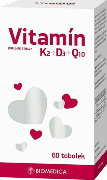 Biomedica Vitamín K2+D3+Q10 60 tobolek porovnat ceny