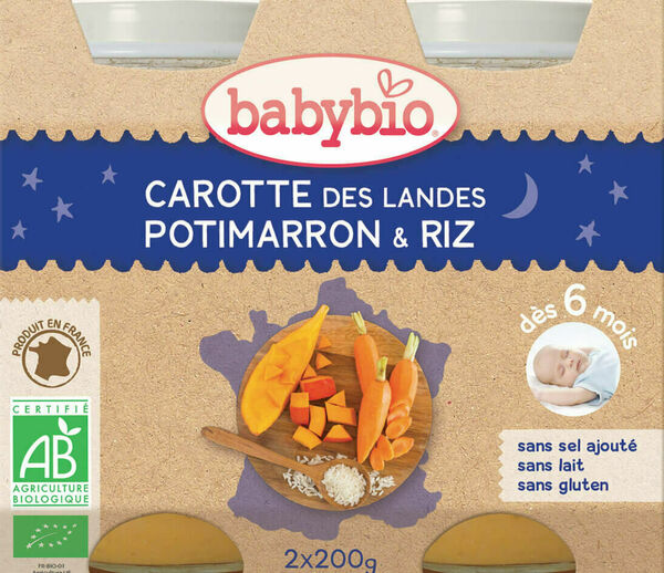 BABYBIO mrkev dýně rýže 2x200g porovnat ceny