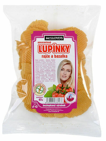 Mclloyds  Amarantové lupínky rajče a bazalka 65g porovnat ceny