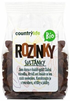 Country Life Rozinky sultánky BIO 100g porovnat ceny