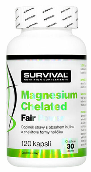Survival Nutrition Magnesium Chelated Fair Power 120 kapslí porovnat ceny