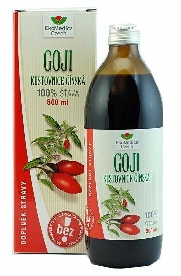 EKOMEDICA Goji Kustovnice čínská 100% šťáva 500ml porovnat ceny