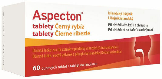 Aspecton na kašel černý rybíz 60 tablet porovnat ceny