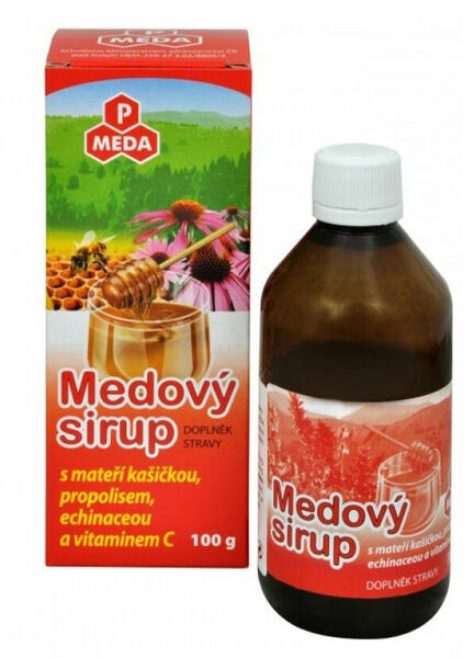 PMeda  PM Medový sirup mateří kašička+propolis+echinacea+vitamín C 100g porovnat ceny
