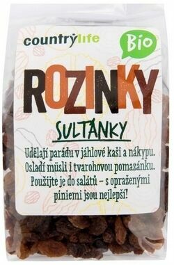 Country Life Rozinky sultánky BIO 200g porovnat ceny