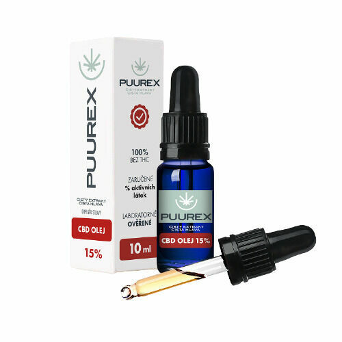Puurex 15% CBD olej (1500mg) 10ml porovnat ceny