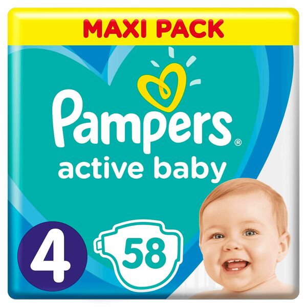 Pampers Active Baby S4 58ks, 9-14 kg porovnat ceny
