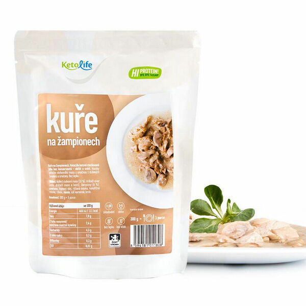 KETOLIFE Low carb hotové jídlo kuře na žampionech 300 g porovnat ceny