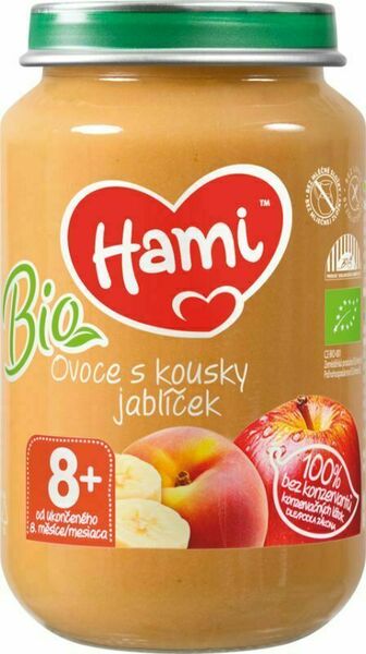 Hami přesnídávka BIO Ovoce s kousky jablíček od uk. 8. měsíce 200g porovnat ceny