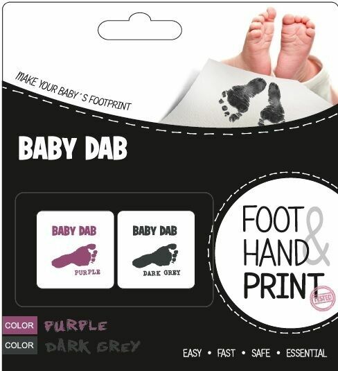 Baby Dab Barva na dětské otisky fialová, šedá 2ks porovnat ceny
