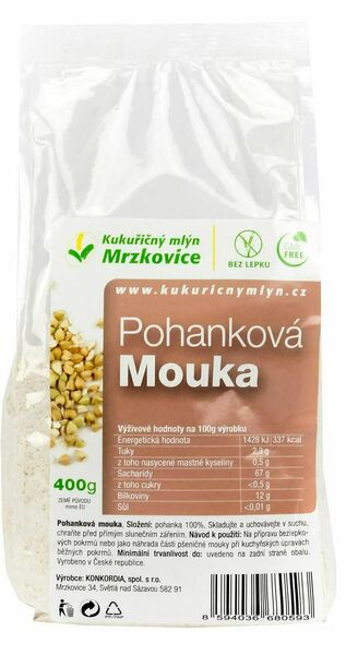 Kukuřičný mlýn Mrzkovice Pohanková mouka hladká 400g porovnat ceny