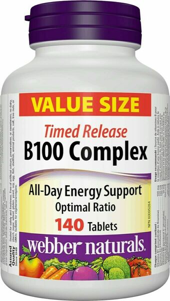 Webber Naturals B100 Complex Timed Release 140 tablet porovnat ceny