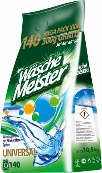 WascheMeister Prací prášek Universal (140 dávek) 10,5kg porovnat ceny