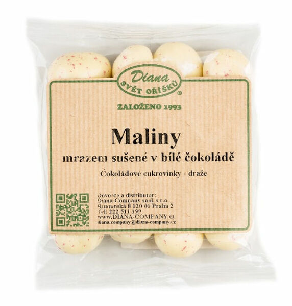 Diana Company Maliny mrazem sušené v bílé čokoládě 100g porovnat ceny
