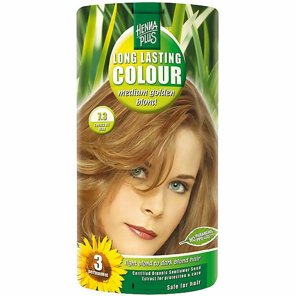 HENNA PLUS Přírodní barva na vlasy SYTĚ ZLATÁ BLOND 7.3 100 ml porovnat ceny