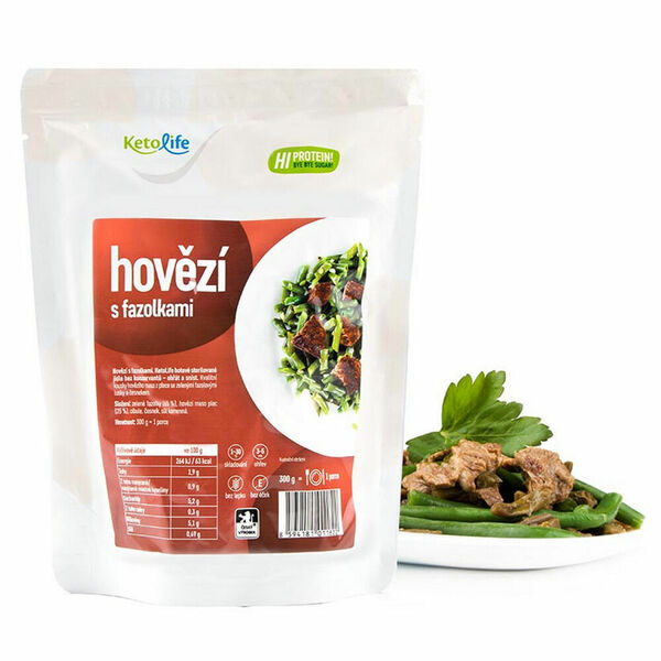 KETOLIFE Low carb hotové jídlo hovězí s fazolkami 300 g porovnat ceny