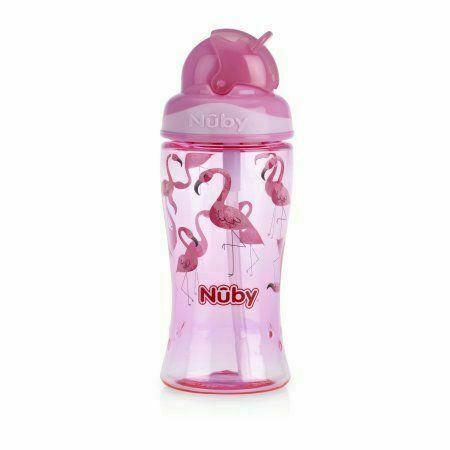 Nuby Hrnek netekoucí se sklápěcím brčkem 360 ml růžová porovnat ceny