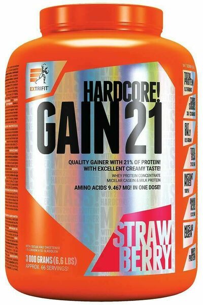 Extrifit Hardcore Gain 21 3kg jahoda porovnat ceny