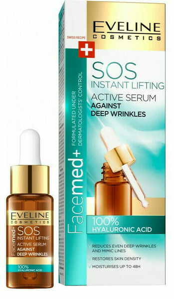Eveline Cosmetics  Eveline FaceMed+ 100%HA SOS aktivní sérum proti vráskám 18ml porovnat ceny