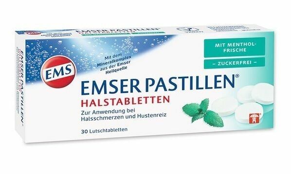 Emser Pastillen  Emsské pastilky bez cukru s mátovou příchutí 30ks porovnat ceny