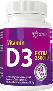 Nutricius Vitamín D3 EXTRA 2500 IU 90 tablet porovnat ceny