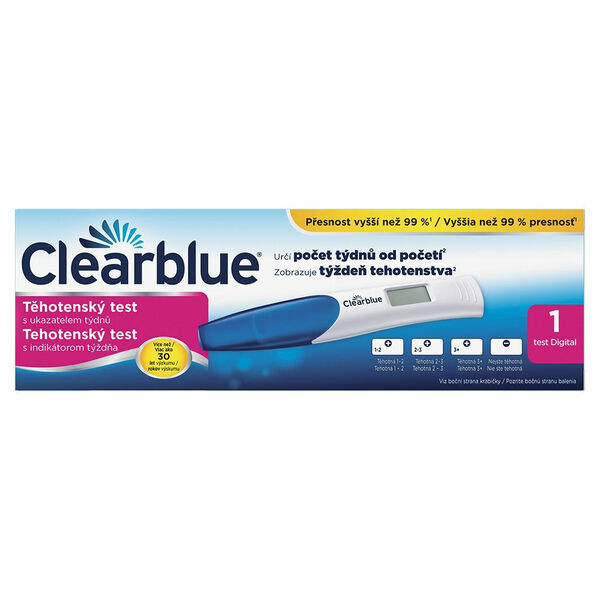 Clearblue Digitální těhotenský test s ukazatelem týdnů 1 ks porovnat ceny