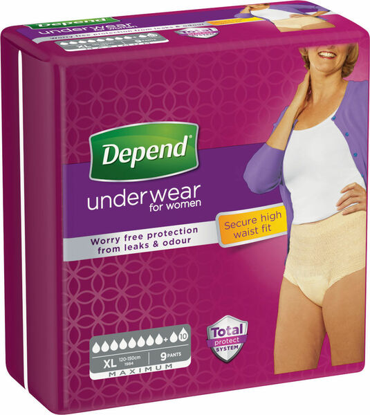 Inkontineční kalhotky DEPEND Maximum XL pro ženy 9ks porovnat ceny