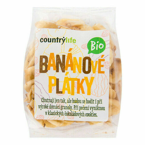 Country Life Banánové plátky BIO 100g porovnat ceny