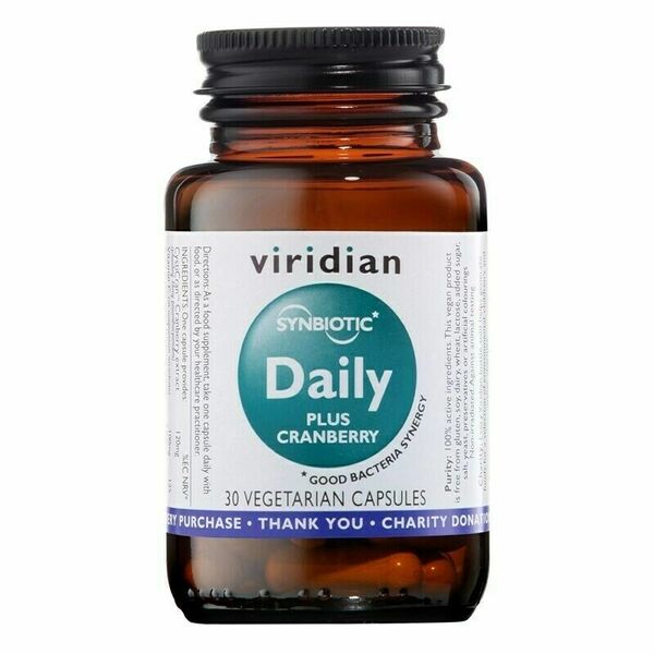 Viridian Synbiotic Daily + Cranberry (Směs probiotik a prebiotik s brusinkovým extraktem) 30 kapslí porovnat ceny