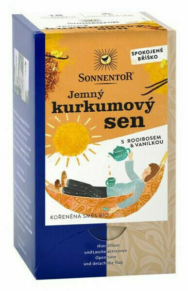SONNENTOR Čaj Jemný kurkumový sen BIO 27g porovnat ceny