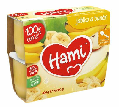 Hami 100% ov. jablko a banán 4x100g 4M porovnat ceny