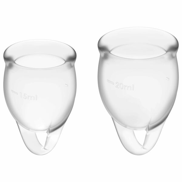 Satisfyer Menstruační kalíšky Feel confident pure čiré 2ks porovnat ceny