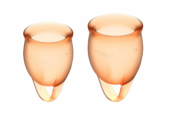 Satisfyer Menstruační kalíšky Feel confident oranžové 2ks porovnat ceny