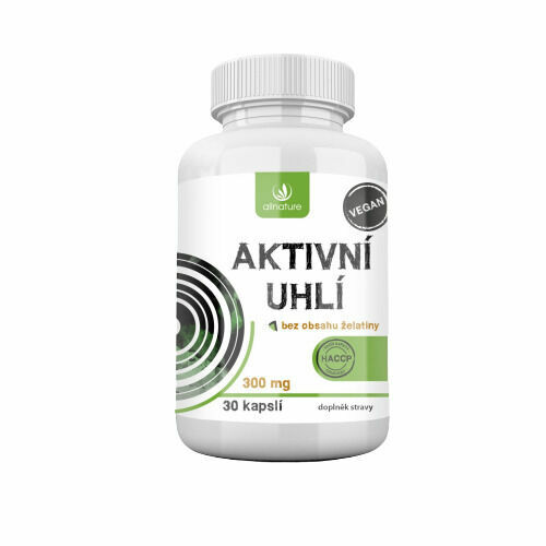 Allnature Aktivní uhlí 30 kapslí porovnat ceny