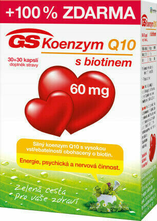 GS Koenzym Q10 60mg 30+30 kapslí porovnat ceny