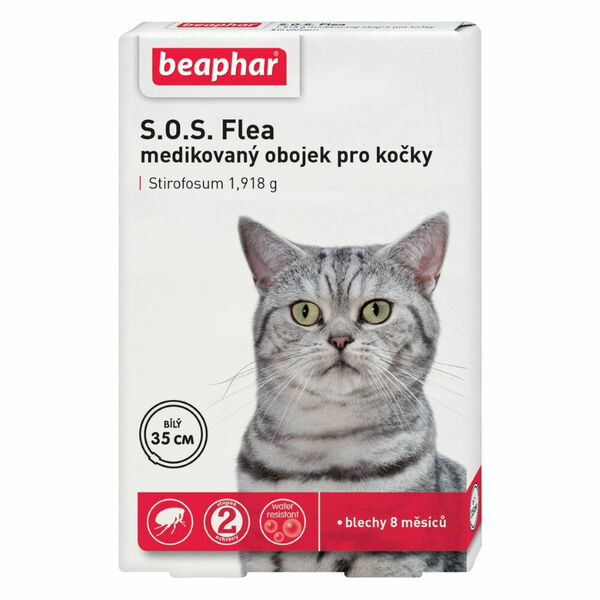 BEAPHAR Antiparazitní obojek pro kočky SOS Flea 35 cm porovnat ceny