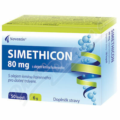 Noventis  Simethicon 80mg s olejem kmínu kořenného 50 kapslí porovnat ceny