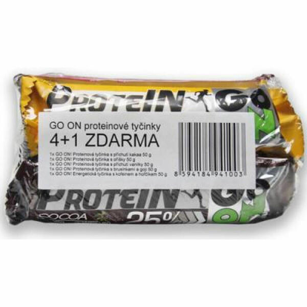 GO ON! Proteinové tyčinky 4+1 Zdarma porovnat ceny