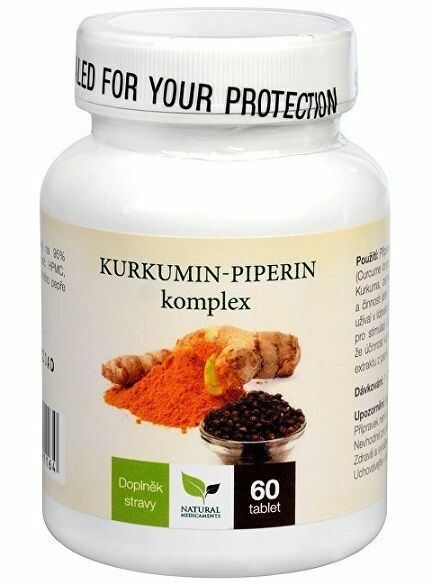 Natural Medicaments Kurkumin-piperin komplex 60 tablet porovnat ceny