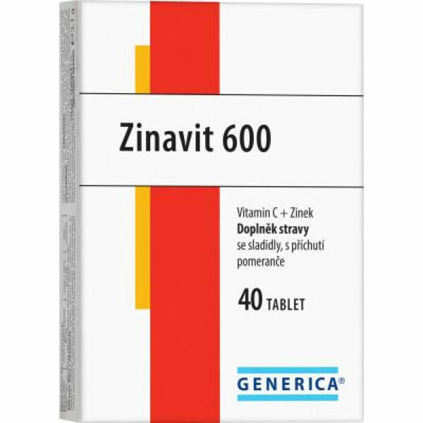 GENERICA Zinavit 600 pomeranč 40 žvýkací tablety porovnat ceny
