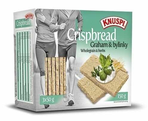 Prom-In  KNUSPI CRISPBREAD 150g graham s bylinkami porovnat ceny