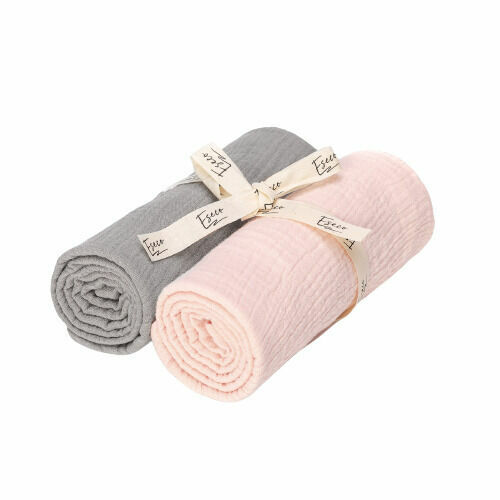Eseco Mušelínové pleny grey - pink 2ks porovnat ceny