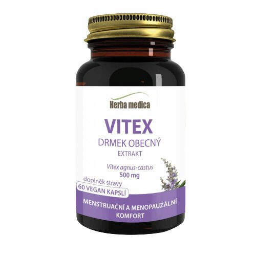 Herba medica Vitex Drmek obecný extrakt 500mg, 60 vegan kapslí porovnat ceny