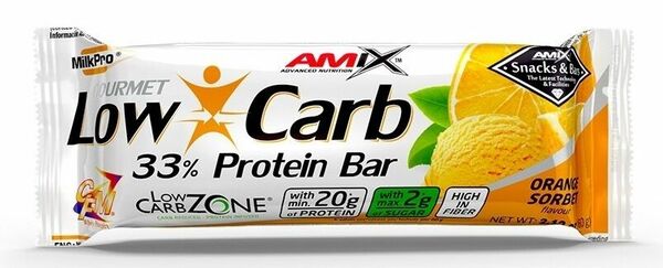 Amix Low-Carb 33% Protein Bar, Orange Sorbet, 60g porovnat ceny