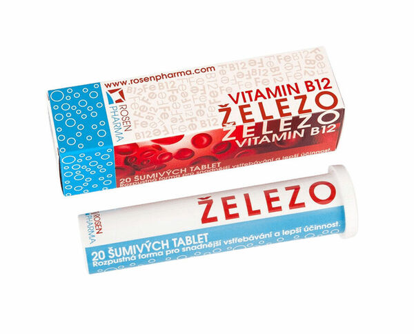 Rosen Železo+B12 20 šumivých tablet porovnat ceny