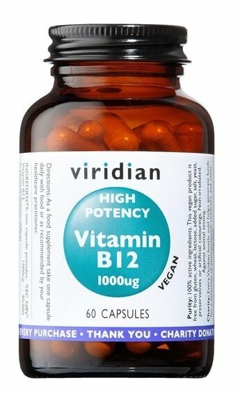 Viridian High Potency Vitamin B12 1000ug 60 kapslí porovnat ceny